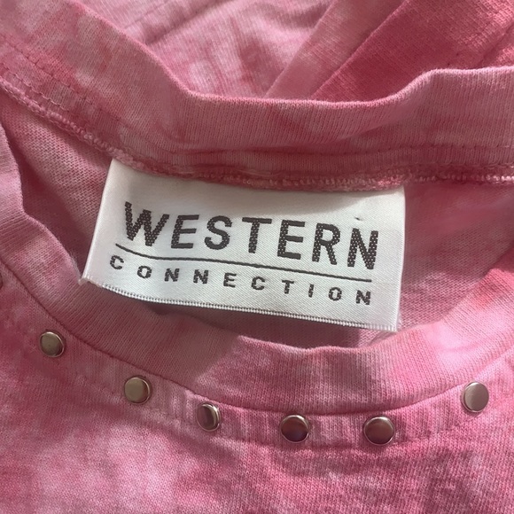 WESTERN CONNECTION Pink Tie-Dye Rhinestone T-Shirt - Picture 4 of 5